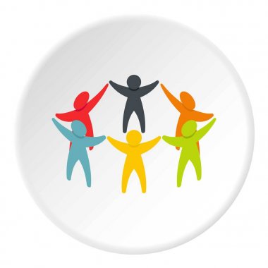 İnsanlar bağlantı simgesini daire