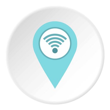 Hafif mavi harita göstergesi wi fi sembol simge ile