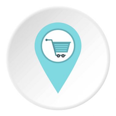 Süpermarket yer simgesini daire
