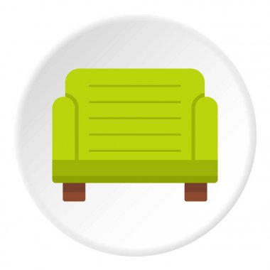 Yeşil koltuk simge daire