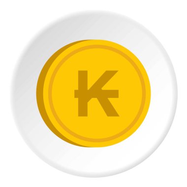 Lao kip işareti simgesi daire ile altın sikke