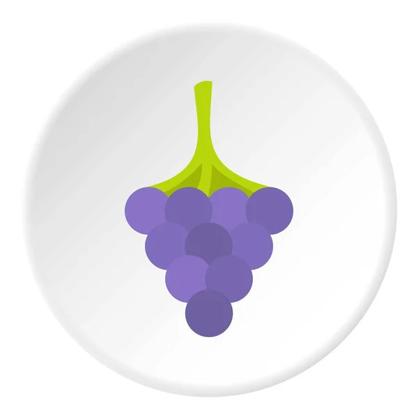 Círculo de ícone de uva preta — Vetor de Stock