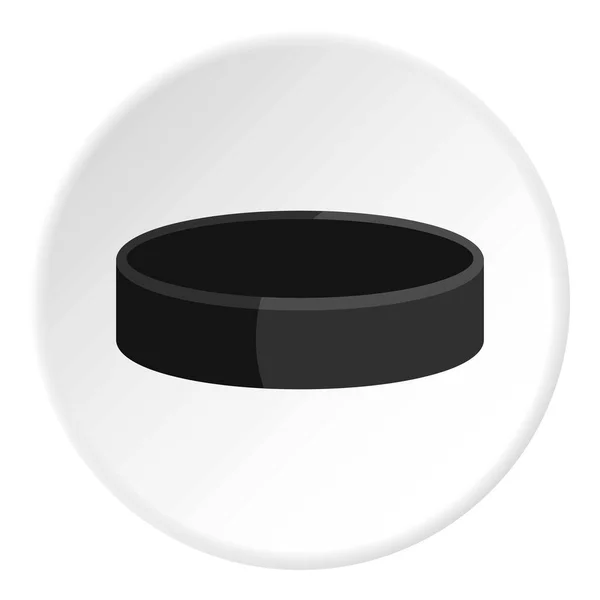 IJshockey puck pictogram cirkel — Stockvector