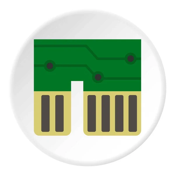 Computer chipset pictogram cirkel — Stockvector