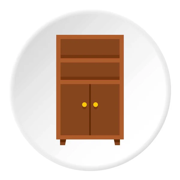 Gabinete de madera icono círculo — Vector de stock