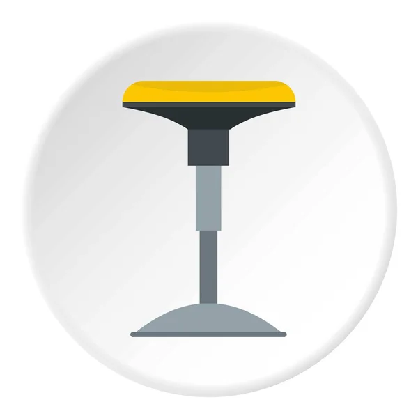 Tabouret de bar jaune icône cercle — Image vectorielle