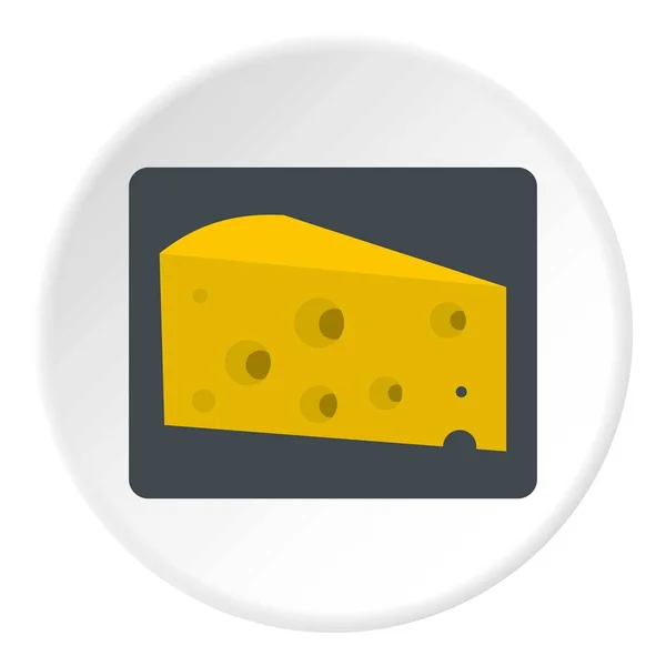 Κομμάτι τυρί κύκλο εικονίδιο — Διανυσματικό Αρχείο