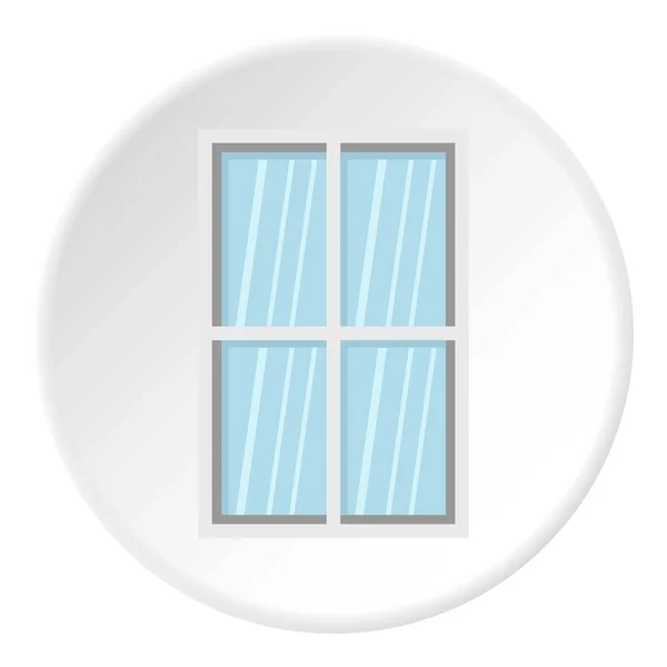 Weißes Rechteck Fenster Symbol Kreis — Stockvektor
