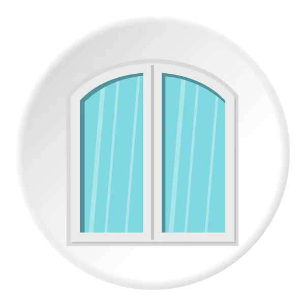 Blanco ventana arco marco icono círculo — Archivo Imágenes Vectoriales