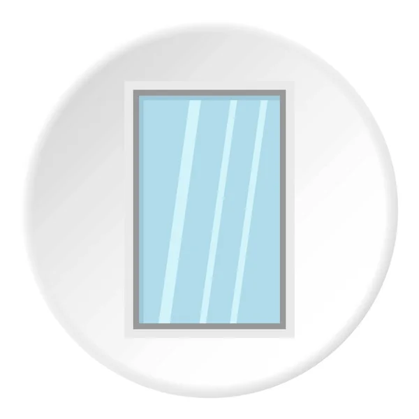 Weißer Fensterrahmen Symbolkreis — Stockvektor
