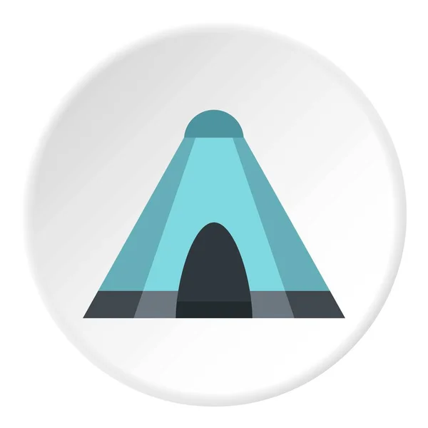 Tenda blu icona cerchio — Vettoriale Stock