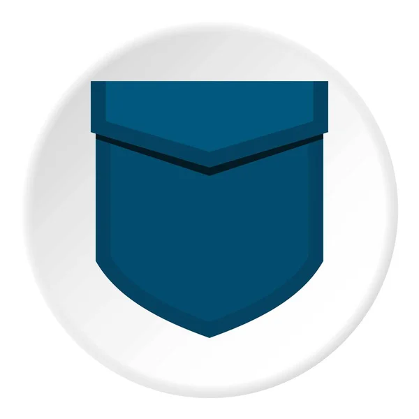 Niebieski kieszeń z zaworem ikona koło — Wektor stockowy