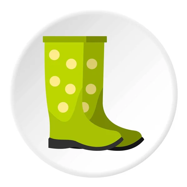 Rubber boots icon circle — Stock Vector