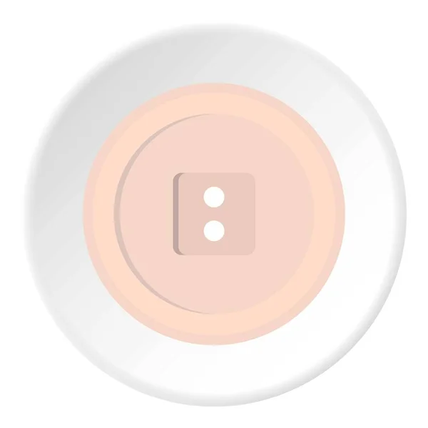 Cercle icône bouton de couture blanc — Image vectorielle