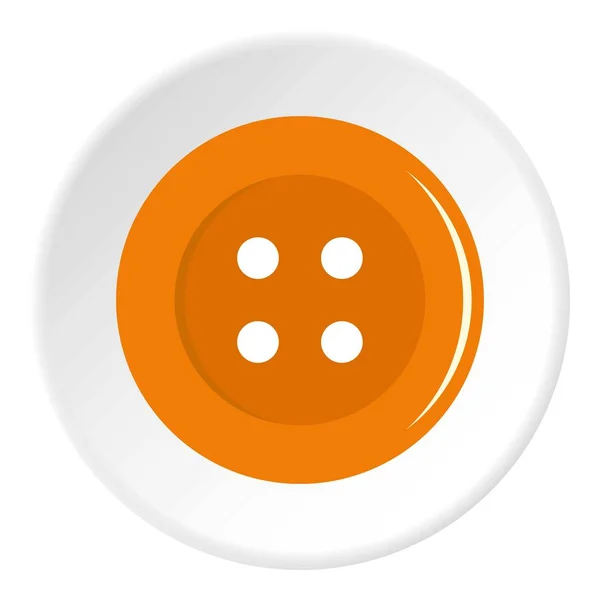 Botón de costura naranja icono círculo — Vector de stock