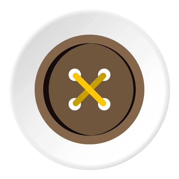 Círculo de ícone de botão de roupa marrom — Vetor de Stock