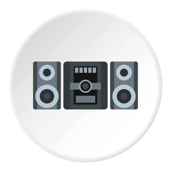 Centro de música icono círculo — Vector de stock