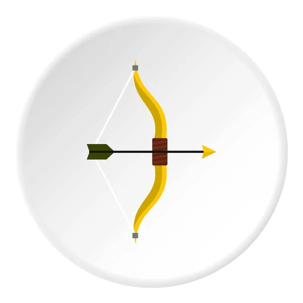弓和箭图标圆 — 图库矢量图片