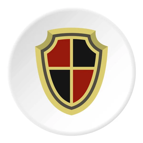 Círculo icono escudo medieval — Vector de stock