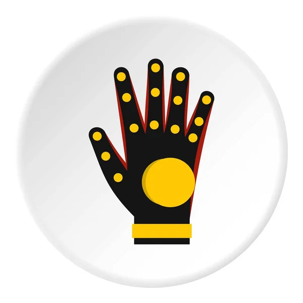 Electronic glove icon circle — Stock Vector