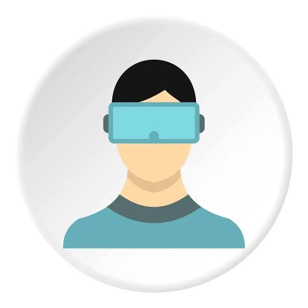 Gafas de realidad virtual icono círculo — Archivo Imágenes Vectoriales