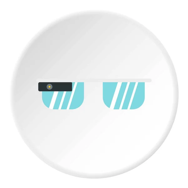 Smart glasses icon circle — Stock Vector