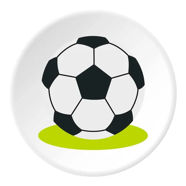 Icono de pelota de fútbol círculo — Vector de stock