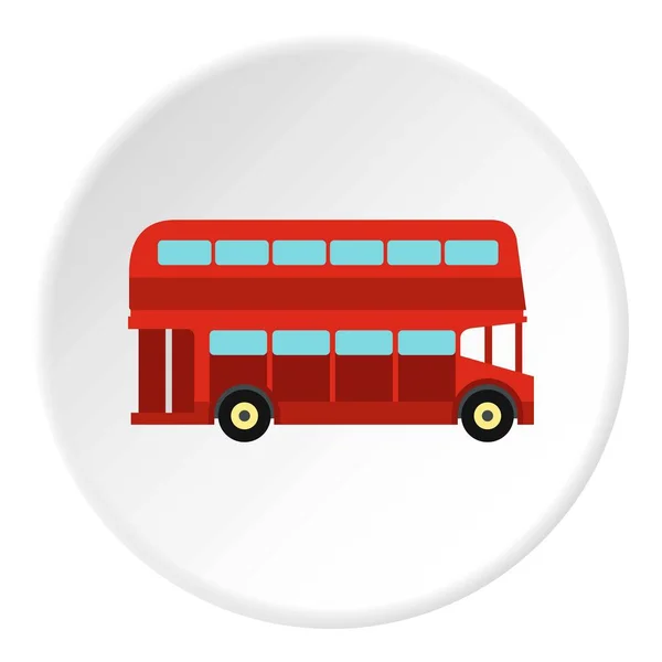 Cercle icône bus à double étage — Image vectorielle