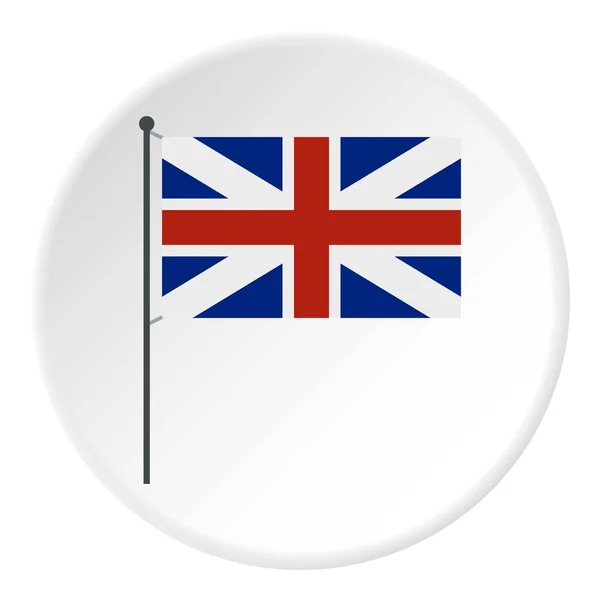 Regno Unito bandiera icona cerchio — Vettoriale Stock