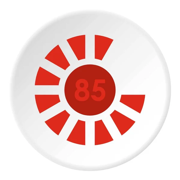 Assine 85 círculo ícone de carga — Vetor de Stock