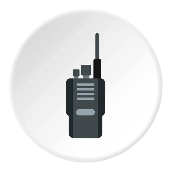 Radio portátil transceptor icono círculo — Archivo Imágenes Vectoriales