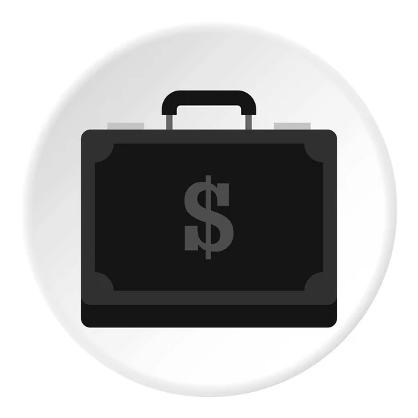 Porte-documents plein de cercle icône de l'argent — Image vectorielle