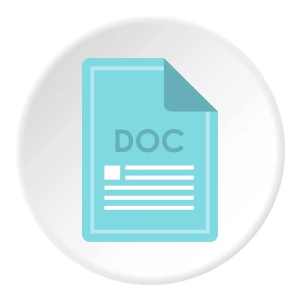 Archivo DOC icono círculo — Vector de stock