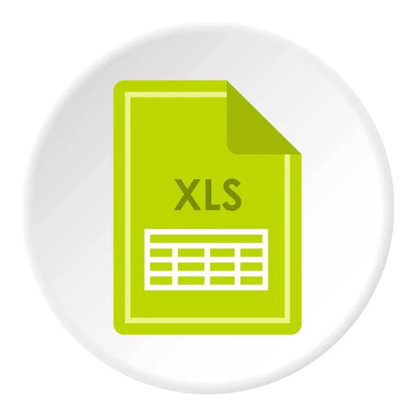 Plik Xls ikona koło — Wektor stockowy
