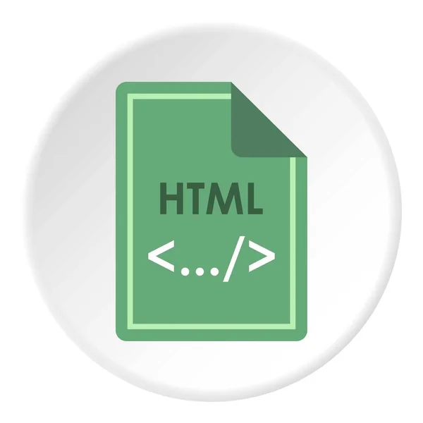 Arquivo HTML ícone círculo — Vetor de Stock