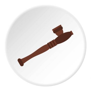 Ahşap haşhaş boru simgesini daire