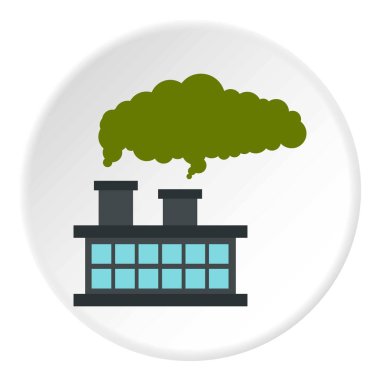 Kimyasal bitki bulut duman simgesini daire ile