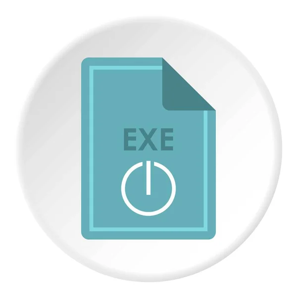 Archivo EXE icono círculo — Vector de stock