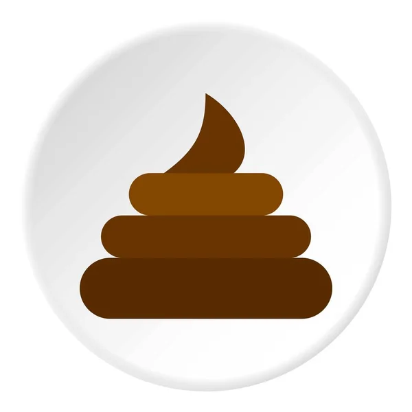 Turd pictogram cirkel — Stockvector