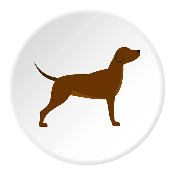 Círculo ícone cão — Vetor de Stock