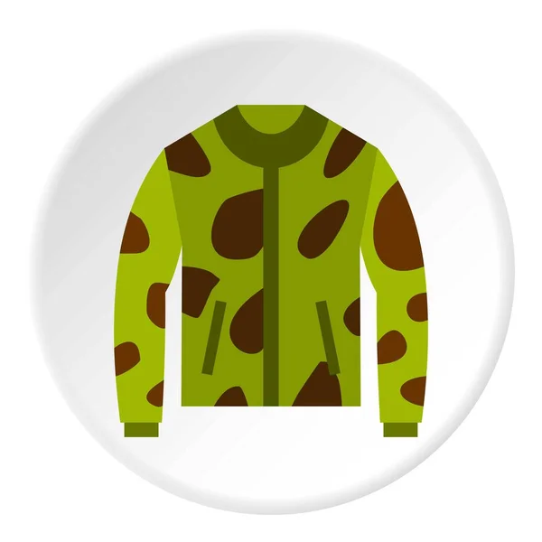 Veste de camouflage icône cercle — Image vectorielle