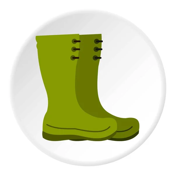 Rubber boots icon circle — Stock Vector