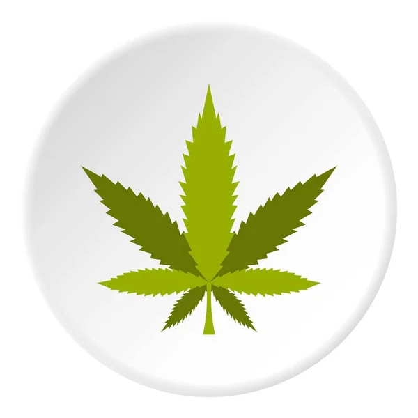 Symbolkreis Marihuana-Blatt — Stockvektor