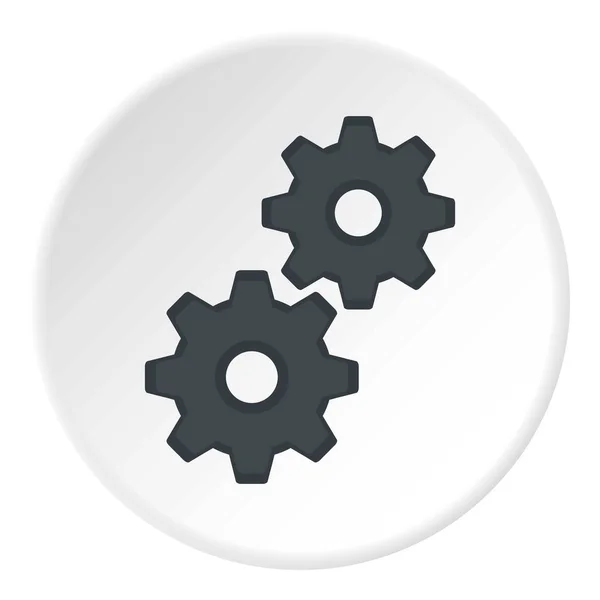 Engrenage icône cercle — Image vectorielle