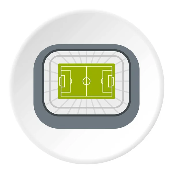 Stadion bovenaanzicht pictogram cirkel — Stockvector