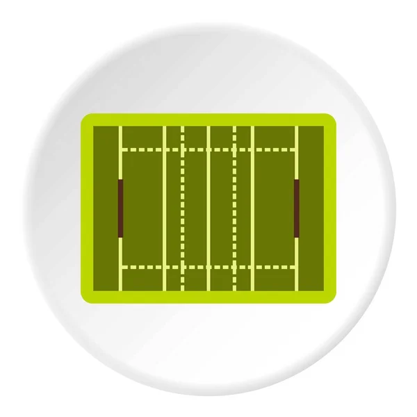 Campo de deporte de rugby icono círculo — Vector de stock