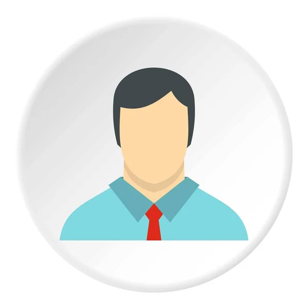 Мужской аватар с рубашкой и кругом значка галстука — стоковый вектор