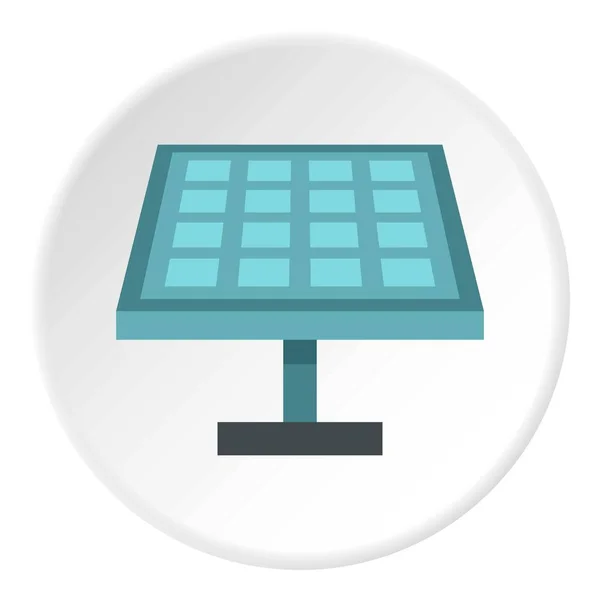 Círculo de ícone bateria solar — Vetor de Stock