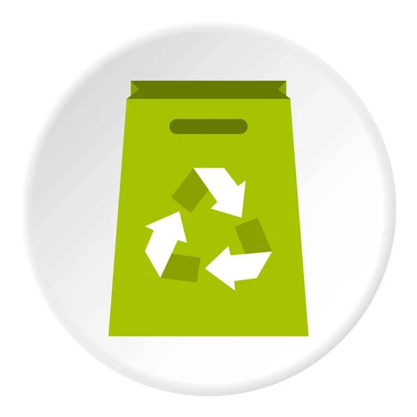 Círculo ícone reciclagem pacote — Vetor de Stock