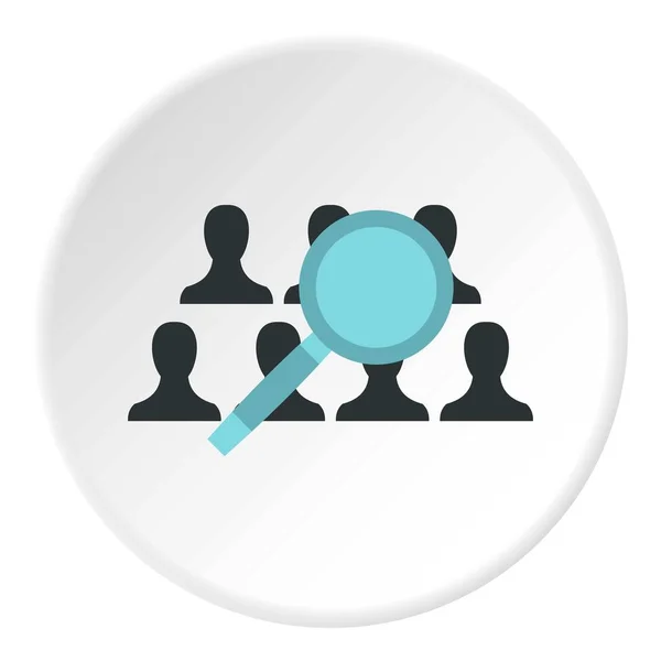 Encontrar amigos no círculo ícone das redes sociais — Vetor de Stock